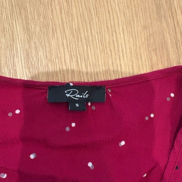 Rails Beaux Dot Print Button Front Peplum - Picture 4 of 6